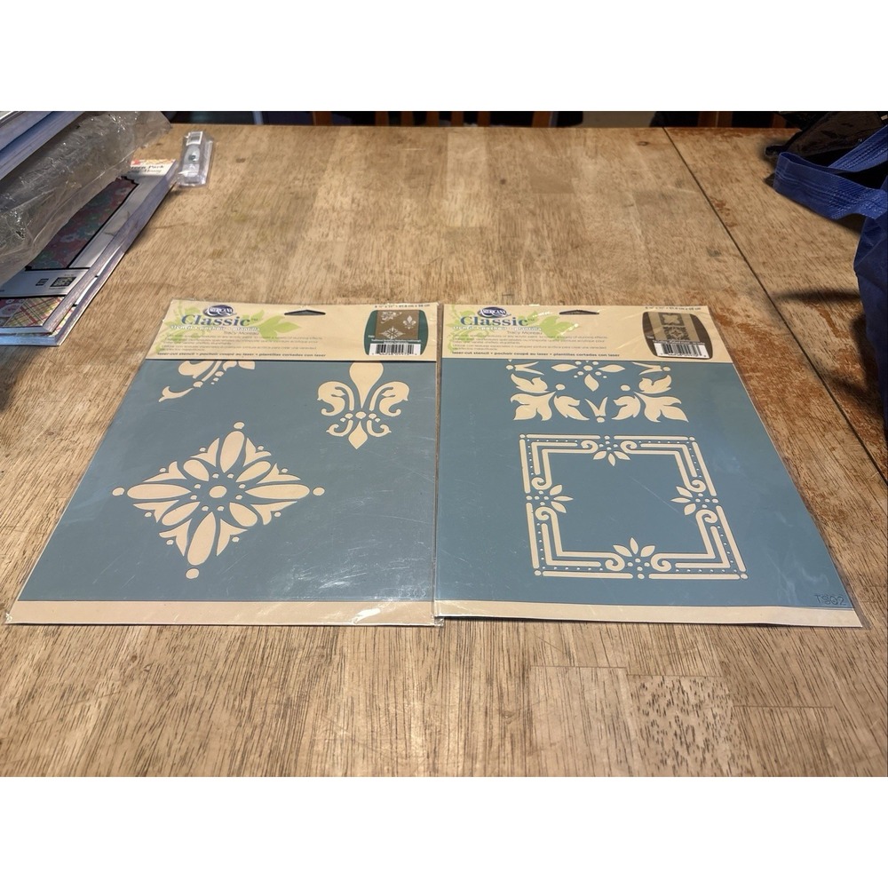 Americana Classic Stencil Medium 11 x 8.5 Jacobean Floral Lot of 2 New